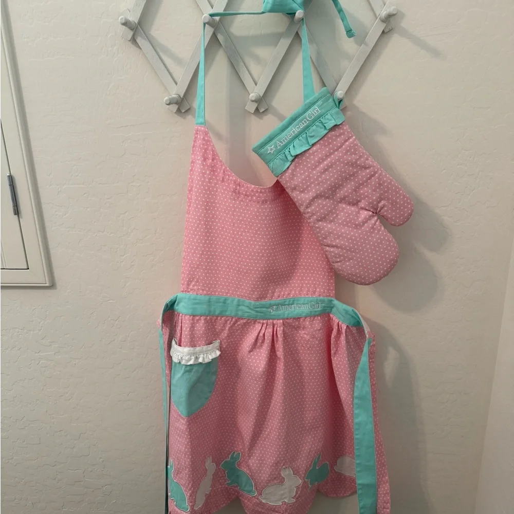 American Girl Apron and Oven Mitt Set